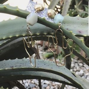 Handmade cactus earrings